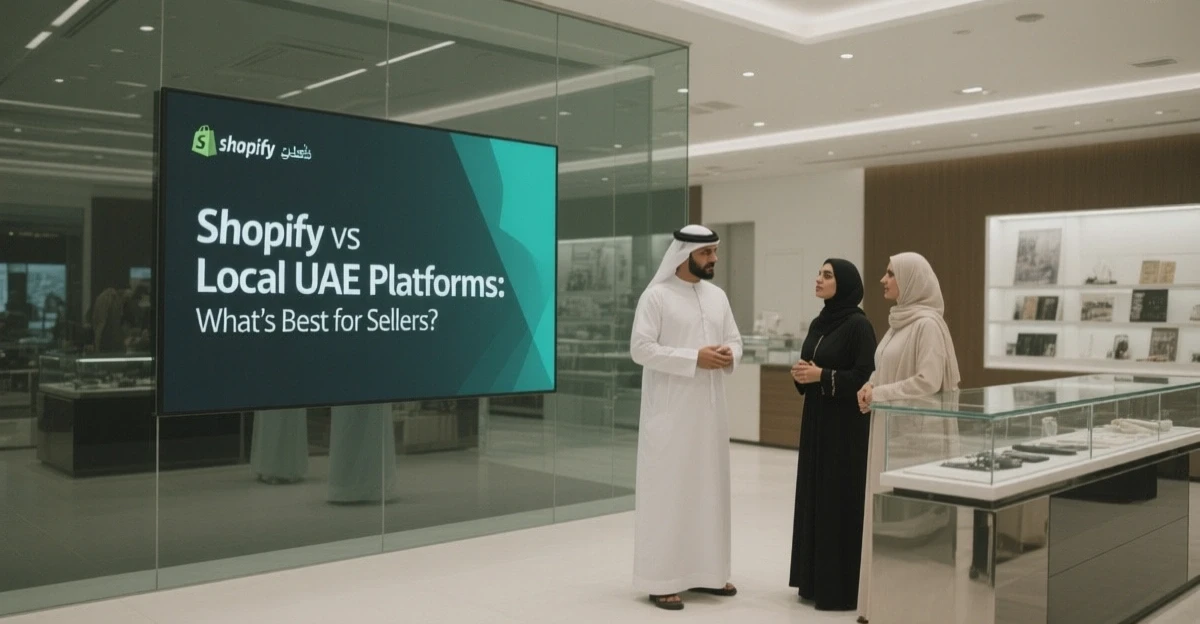 Shopify مقابل منصات الإمارات الإقليمية: ما الأفضل للبائعين؟