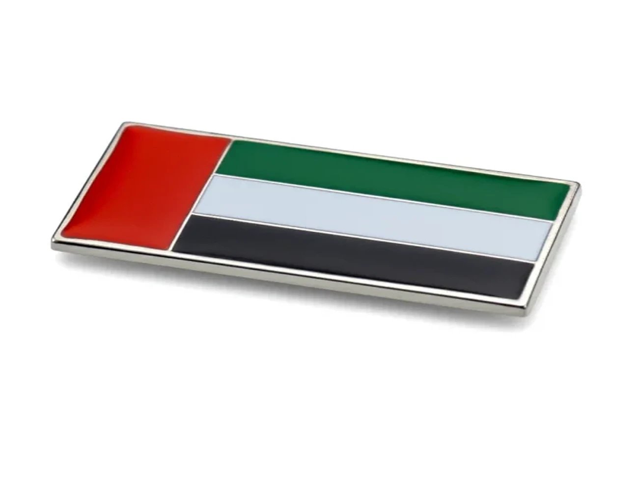 UAE Flag Metal Badges Rectangle with Magnet Attachment