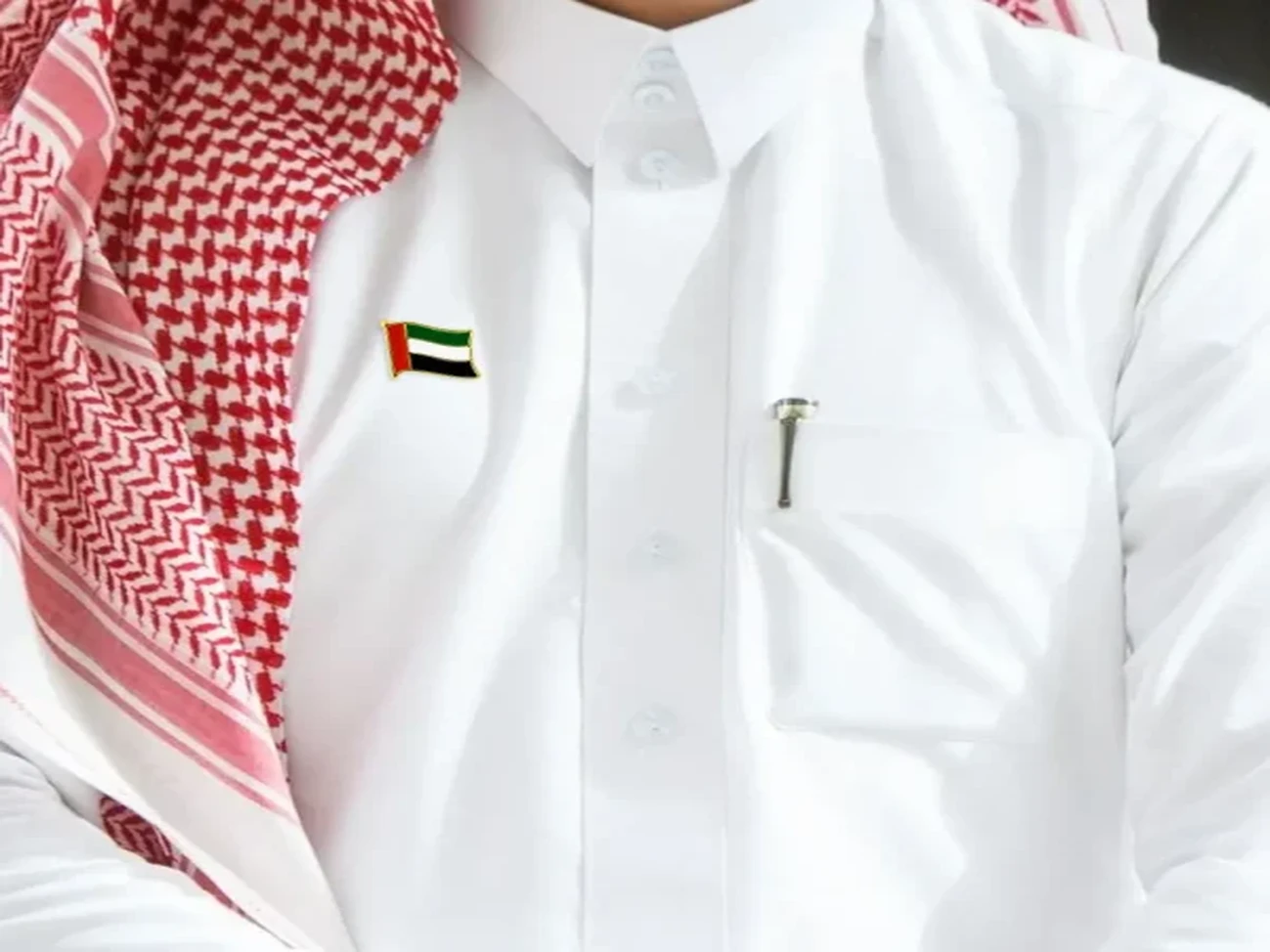 UAE Flag Design Badges with Magnet Attachment