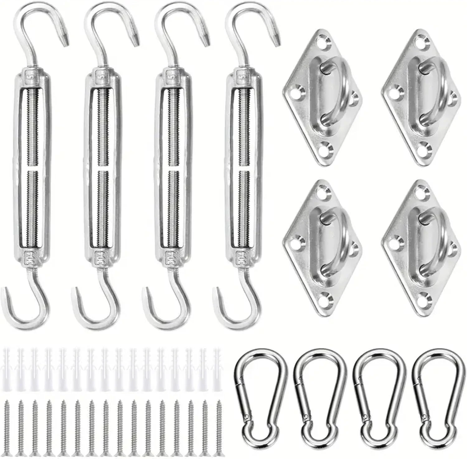 Heavy Duty Stainless Steel Awning Mounting Set for Triangle, Square & Rectangle Canopies
